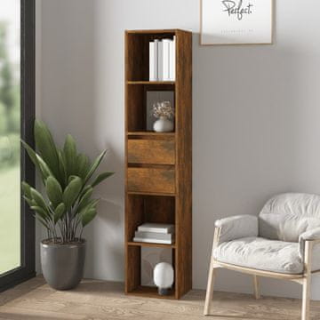 Vidaxl Biblioteka dimljena hrastovina 36x30x171 cm