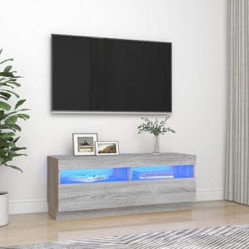 Vidaxl TV ormarić s LED rasvjetom sivi sonoma hrast 100x35x40 cm