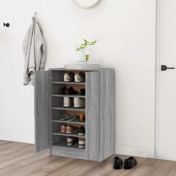 Vidaxl Ormarić za cipele, sivi hrast sonoma, 60x35x92 cm