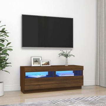 Vidaxl TV ormarić s LED rasvjetom, smeđi hrast 100x35x40 cm