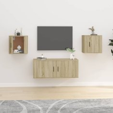 Vidaxl Zidni TV ormarići, 2 kom, Sonoma hrast, 40x34,5x40 cm