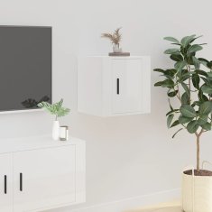Vidaxl Zidni TV ormarići, 2 kom., Bijeli, Sjajni, 40x34,5x40 cm