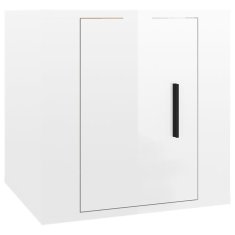 Vidaxl Zidni TV ormarići, 2 kom., Bijeli, Sjajni, 40x34,5x40 cm