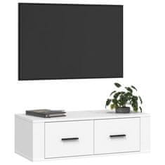 Vidaxl Viseći TV ormarić bijeli 80 x 36 x 25 cm od konstruiranog drva