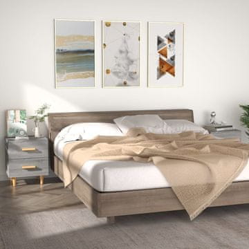 Vidaxl Noćni ormarići, set od 2, sivi hrast Sonoma, 40x35x47,5 cm