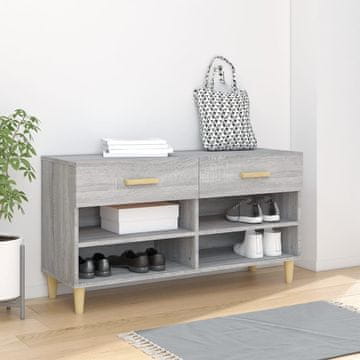 Vidaxl Ormarić za cipele, sivi hrast sonoma, 102 x 35 x 55 cm