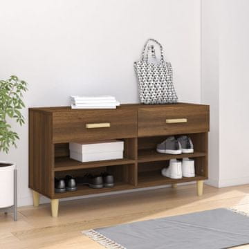 Vidaxl Ormarić za cipele, smeđi hrast 102x35x55 cm
