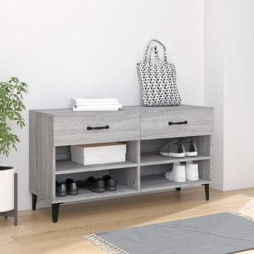 Vidaxl Ormarić za cipele, sivi hrast sonoma, 102 x 35 x 55 cm