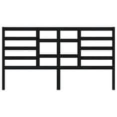 Vidaxl Uzglavlje za krevet crno 206 x 4 x 104 cm od masivne borovine