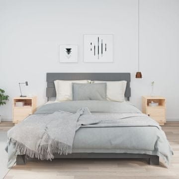 Vidaxl Noćni ormarići, set od 2, 40x34x55 cm, masivni borov drvo