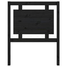 Vidaxl Uzglavlje za krevet crno 80,5 x 4 x 100 cm od masivne borovine