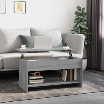 Vidaxl Klub stolić, sivi hrast sonoma, 102x50x52,5 cm