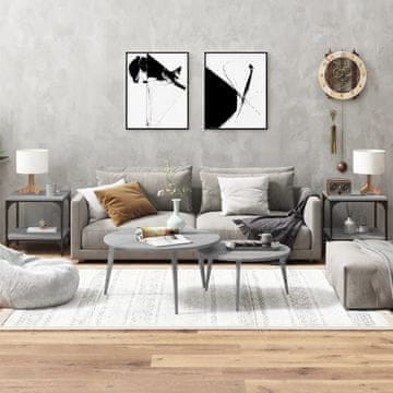 Vidaxl Pomoćni stolići, set od 2, sivi hrast sonoma, 40x40x40 cm