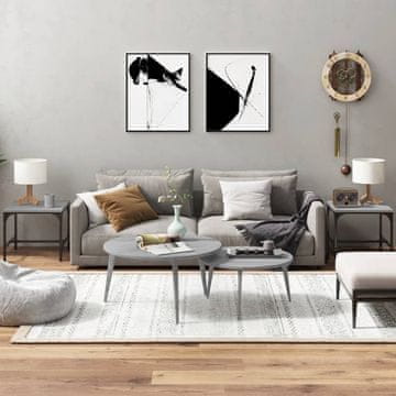 Vidaxl Pomoćni stolići, set od 2, sivi hrast sonoma, 40x40x35 cm