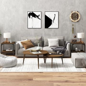 Vidaxl Pomoćni stolići, set od 2, smeđi hrast, 40x40x40 cm