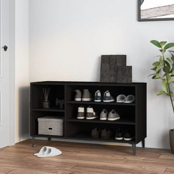 Vidaxl Ormarić za cipele Crni 102x36x60 cm Materijal na bazi drveta