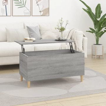 Vidaxl Klub stolić, sivi hrast sonoma, 90x44,5x45 cm