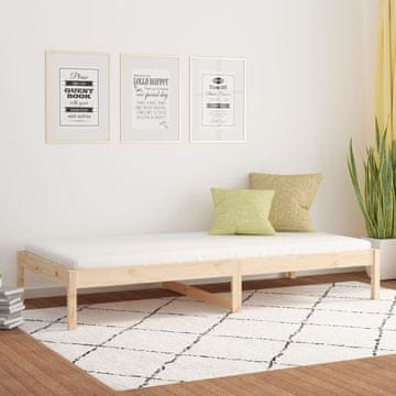 Vidaxl Dnevni krevet 90 x 190 cm Jednostruki Masivni borov drvo