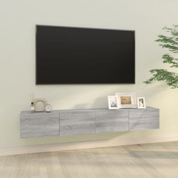Vidaxl Zidni TV ormarići, 2 kom, sivi hrast Sonoma, 100x30x30 cm