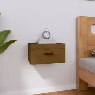 Vidaxl Zidni noćni ormarić 40x29,5x22 cm medeno smeđe boje