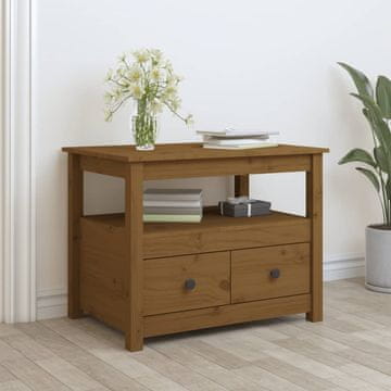 Vidaxl Klub stolić boje meda 71x49x55 cm masivni borov drvo