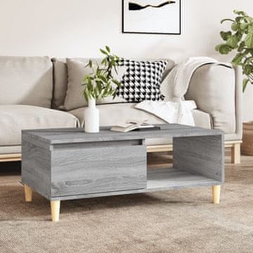 Vidaxl Klub stolić, sivi hrast sonoma, 90x50x36,5 cm, baza drva