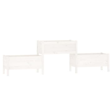 Vidaxl Sadilica bijela 245,5 x 44 x 75 cm od masivne borovine