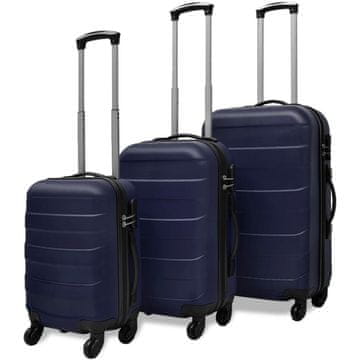 Vidaxl Set od 3 putna kofera plave boje 45,5/55/66 cm