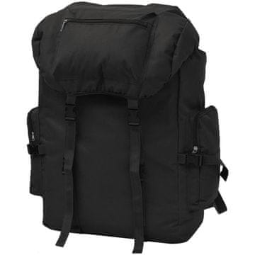 Vidaxl ruksak u vojnom stilu, 65 l, crni
