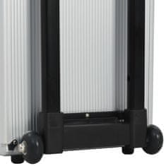 Vidaxl Pilotski kovčeg s kotačima 47 x 39 x 27 cm srebrni aluminijski