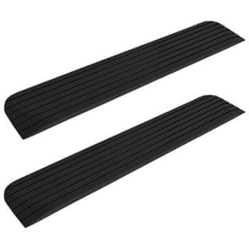 Vidaxl Prag rampe, 2 kom, 110x21x2,5 cm, guma