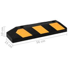 Vidaxl Reflektirajući rubnici za parkiranje 2 kom 56x15x10 cm gumeni