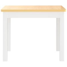 Vidaxl 3-dijelni set dječjeg stola i stolica bijeli i bež MDF