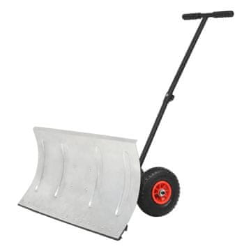 Vidaxl Ručni plug za snijeg s kotačima 100 x 44 cm