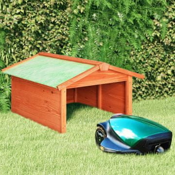 Vidaxl Garaža za robotsku kosilicu 72x87x50 Masivno jelovo drvo