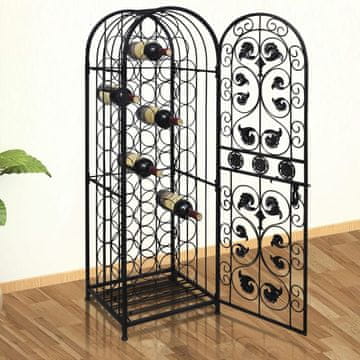 Vidaxl Metalni stalak za vino za 45 boca