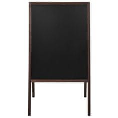 Vidaxl Dvostrana podna ploča za pisanje kredom od cedrovine 60 x 80 cm