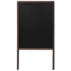 Vidaxl Dvostrana podna ploča za pisanje kredom od cedrovine 60 x 80 cm