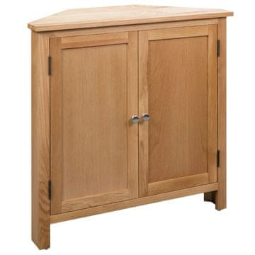 Vidaxl Kutni ormarić 80 x 33,5 x 78 cm Masivno hrastovo drvo