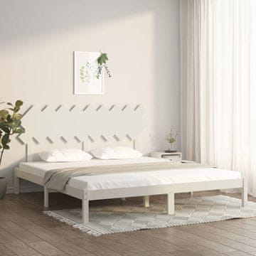 Vidaxl Okvir kreveta Bijeli 180x200 cm Puno drvo