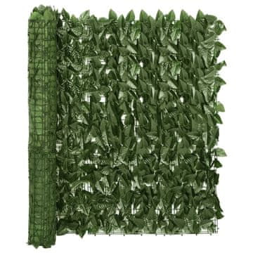 Vidaxl Balkonska pregrada tamnozeleno lišće 500x100 cm