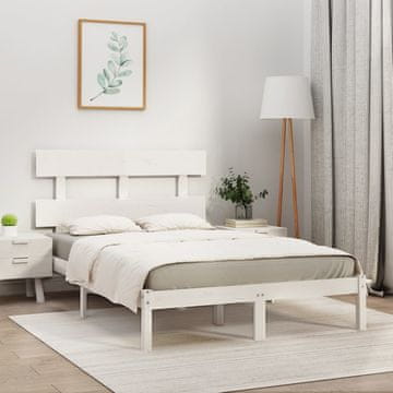 Vidaxl Okvir za krevet Bijeli Masivni drvo 200x200 cm