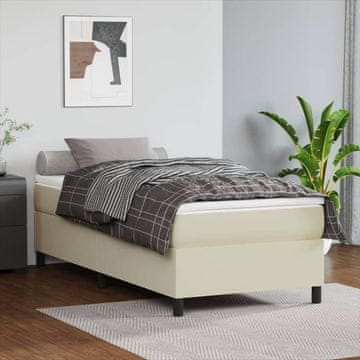 Vidaxl Okvir kreveta krem 90x190 cm umjetna koža