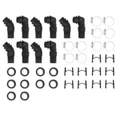 Vidaxl Solarni grijači za bazen 5 kom 75 x 75 x 36 cm HDPE aluminijski