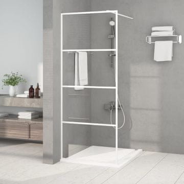 Vidaxl Tuš paravan, bijeli, 80x195 cm, prozirno ESG staklo