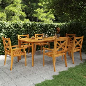 Vidaxl Vrtni stol, 200x100x75 cm, Masivno drvo akacije