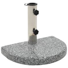 Vidaxl Granitna podloga za suncobran 10 kg zaobljena siva