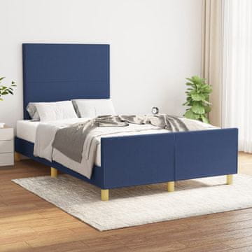 Vidaxl Okvir kreveta bez madraca plavi 120x200 cm tkanina
