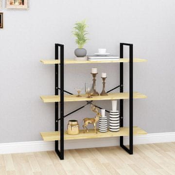 Vidaxl Knjižnica s 3 etaže 100x30x105 cm Masivno borovo drvo