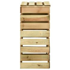 Vidaxl Rešetkasti vrtni komposter 3 kom 80 x 50 x 100 cm od borovine